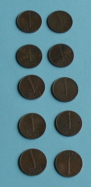 1 cent 1948 Wilhelmina, Ophalen of Verzenden, Koningin Wilhelmina, 1 cent, Losse munt