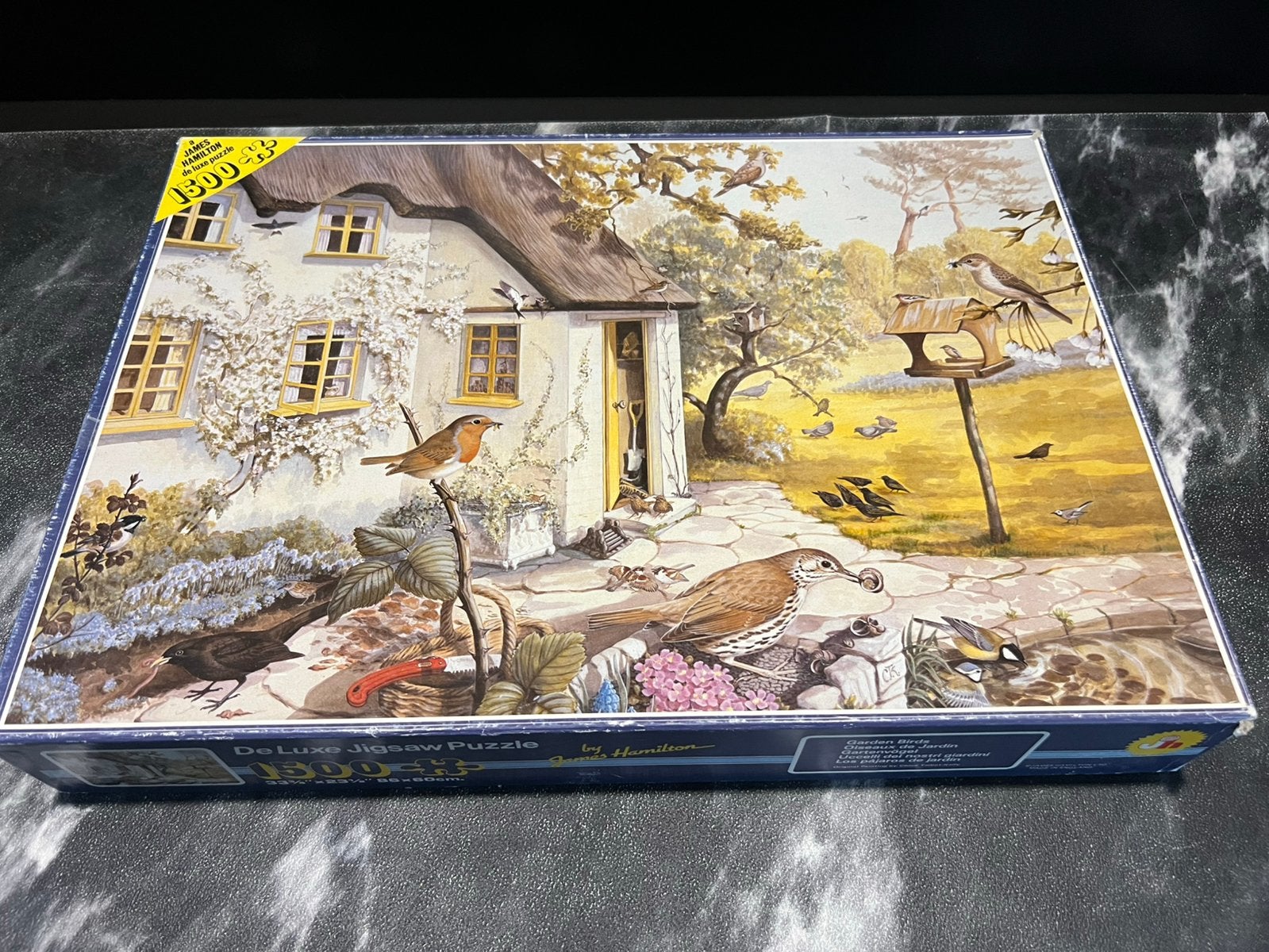 James Hamilton Jigsaw puzzel 1500 stukjes Tuinvogels, Ophalen of Verzenden, 500 t/m 1500 stukjes, Zo goed als nieuw