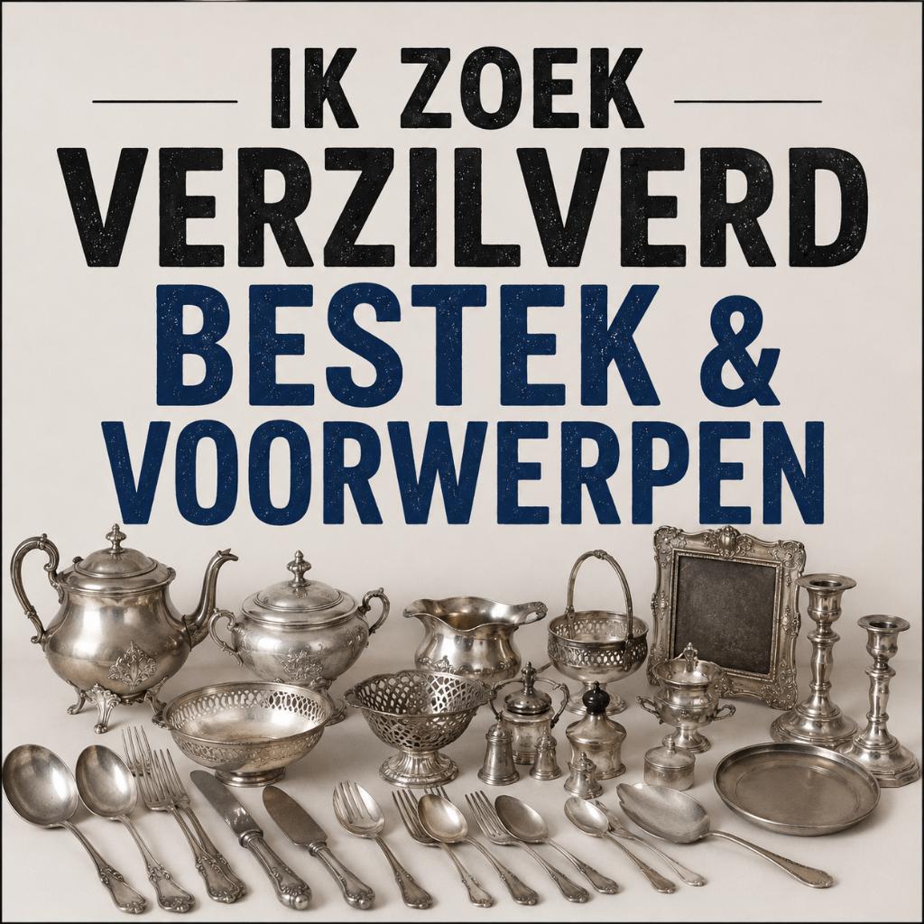 IK KOOP VERZILVERD BESTEK & VOORWERPEN, Ophalen of Verzenden