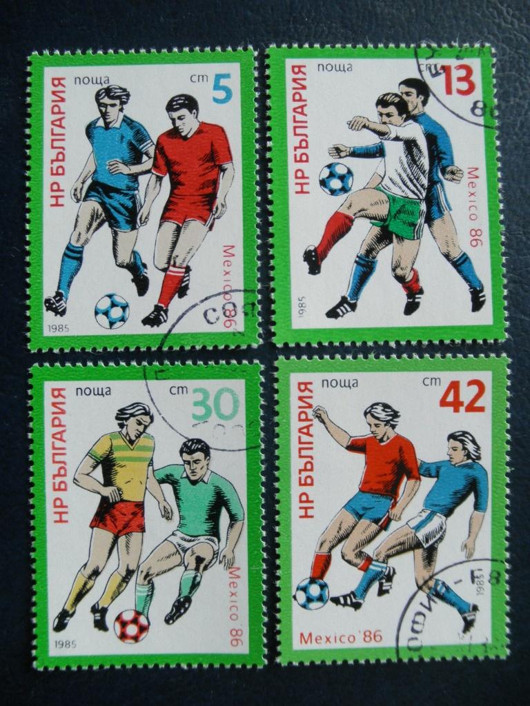 Postzegels Bulgarije 1985 voetbal., Ophalen of Verzenden, Bulgarije, Gestempeld