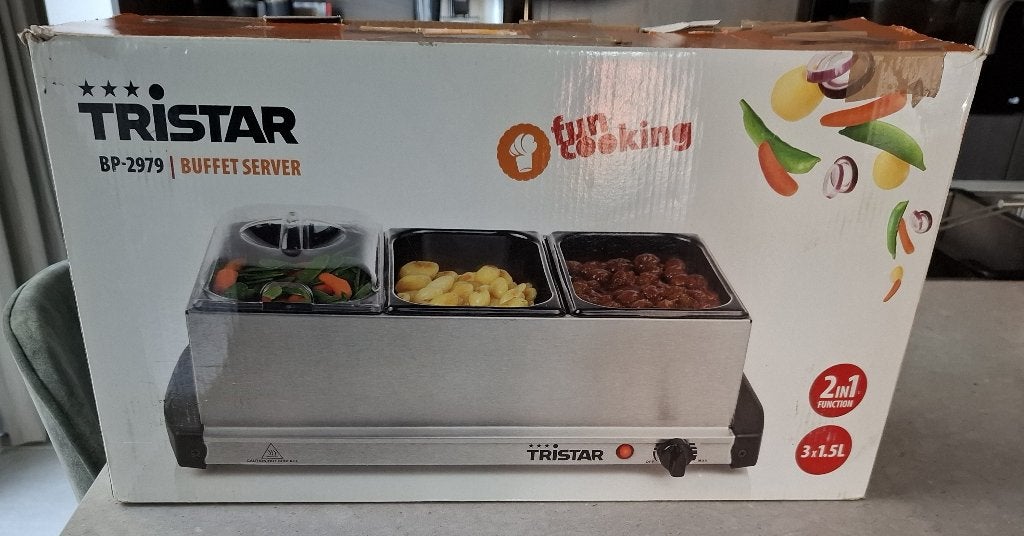 Tristar buffetserver (rechaud warmhoud), Huis en Inrichting, Ophalen, Overige typen, Zo goed als nieuw, Meerkleurig