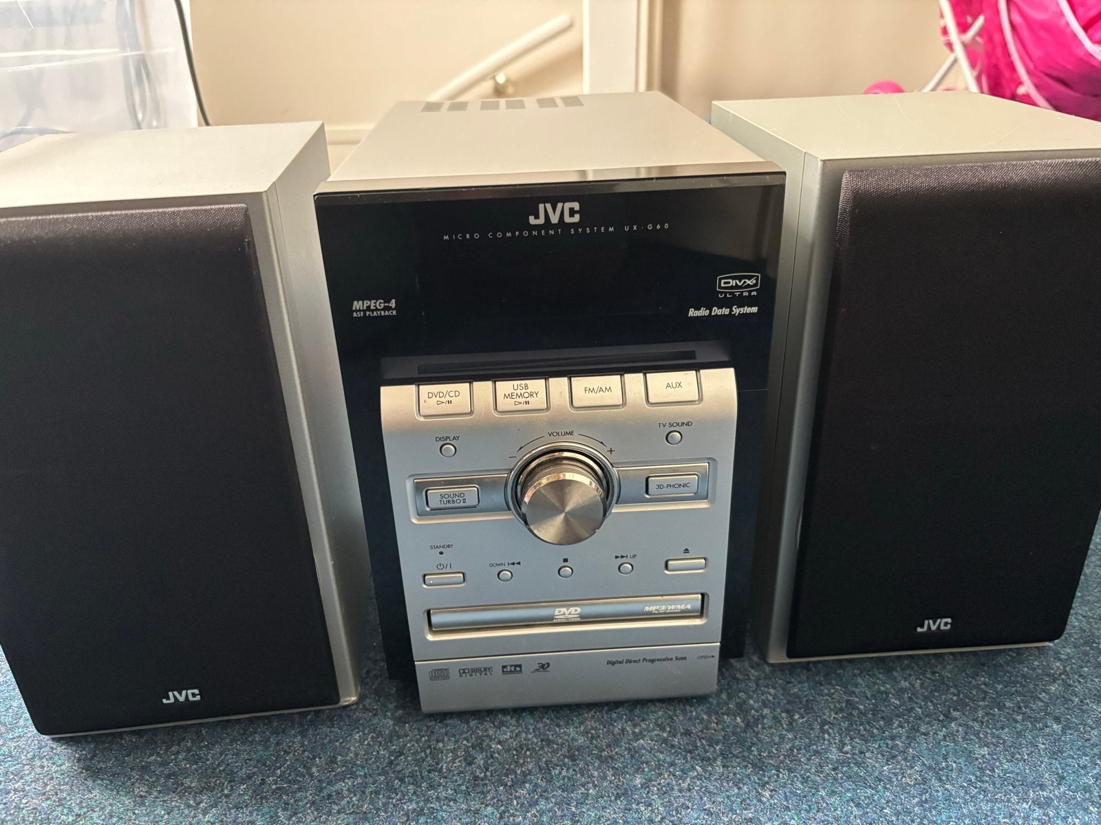 JVC UX-G60 Micro Component System - DVD/CD speler defect, Audio, Tv en Foto, Stereo-sets, Ophalen, JVC, Microset, Niet werkend