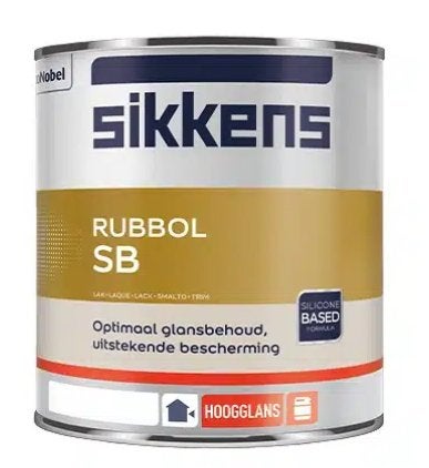 Sikkens Rubbol SB 1L - Hoogglans - Wit of Kleur, -, Wit, -, Nieuw