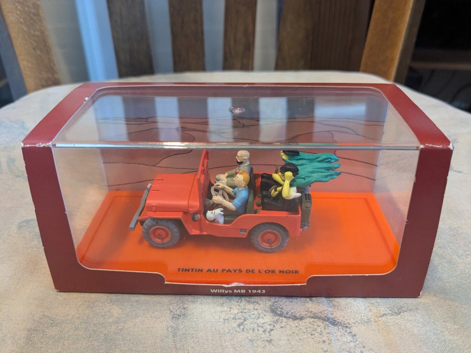 Kuifje Jeep Willys MB 1943 - Land van de Zwarte Rotsen, Hobby en Vrije tijd, Ophalen of Verzenden