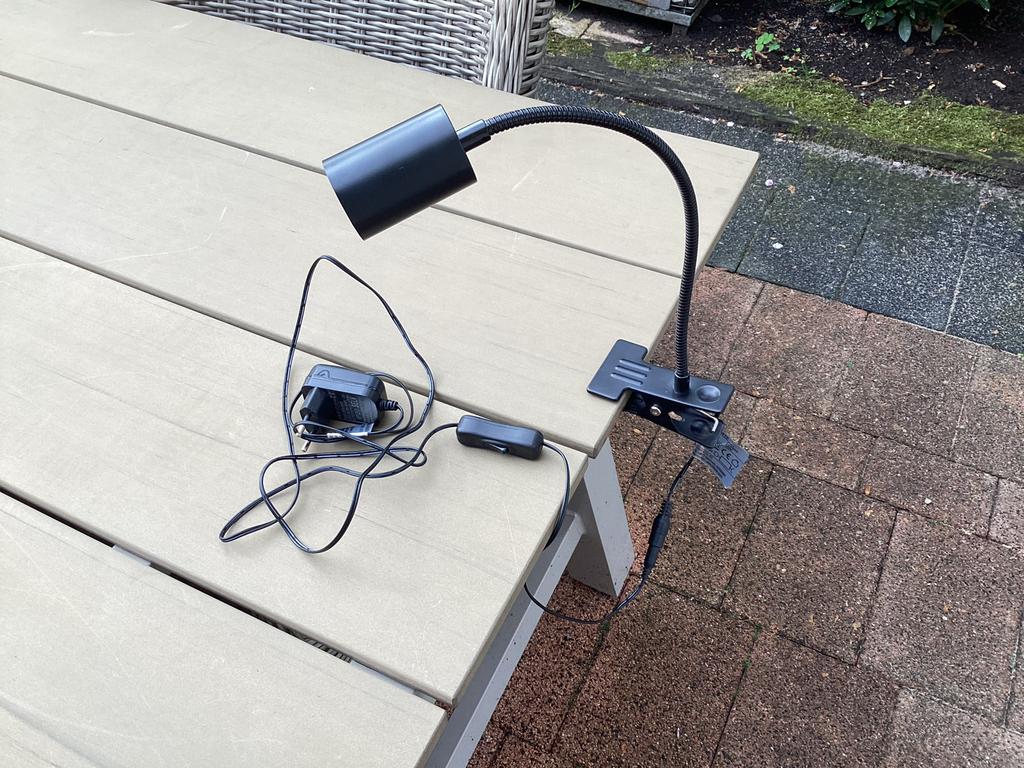 Flexibele leeslamp met klem - Zwart, Ophalen of Verzenden, Gebruikt, Metaal
