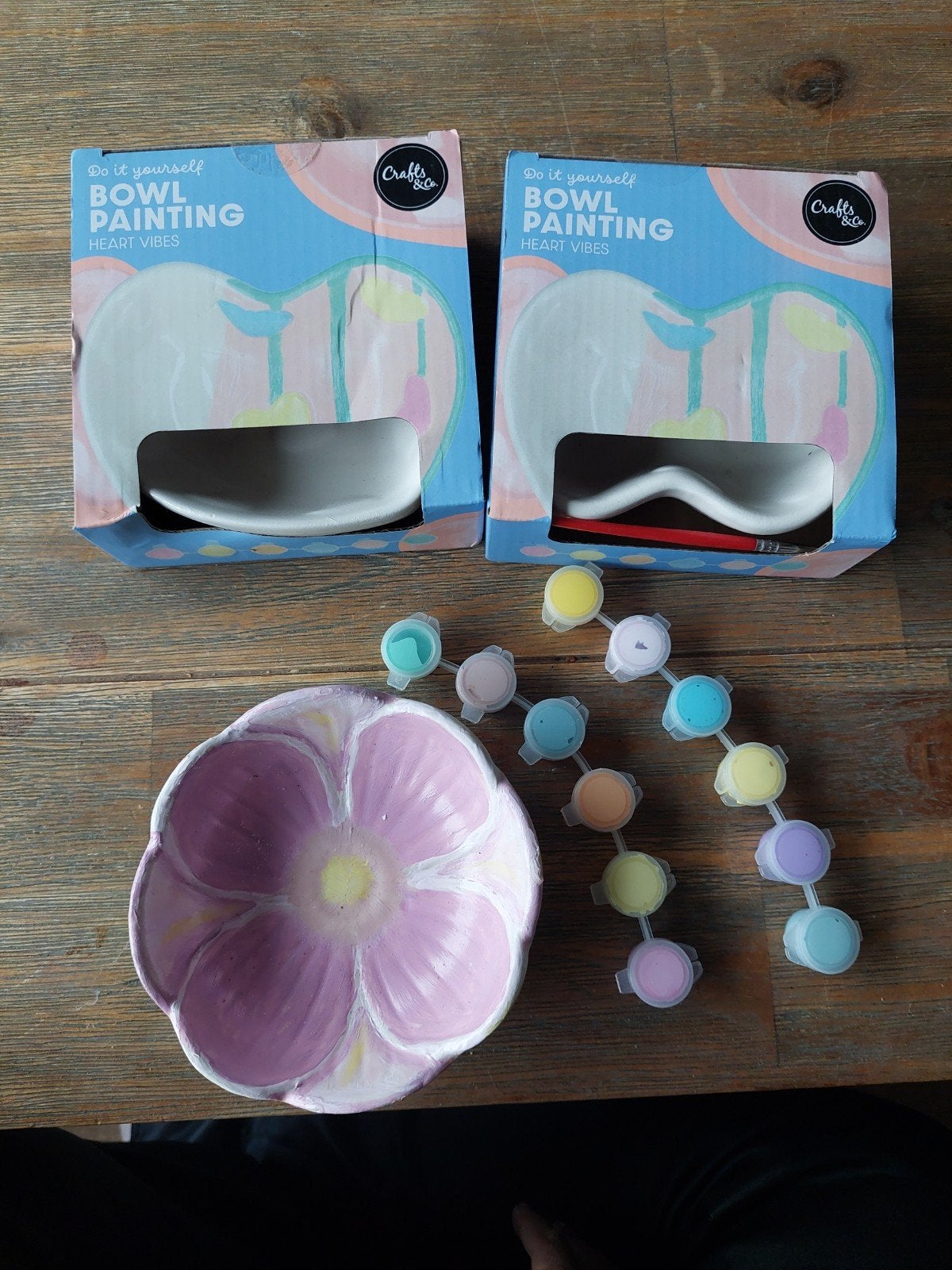 DIY Bowl Painting Set - Hartvormige Kommen (2 stuks), Hobby en Vrije tijd, Overige thema's, Nieuw, Meerkleurig, Ophalen of Verzenden