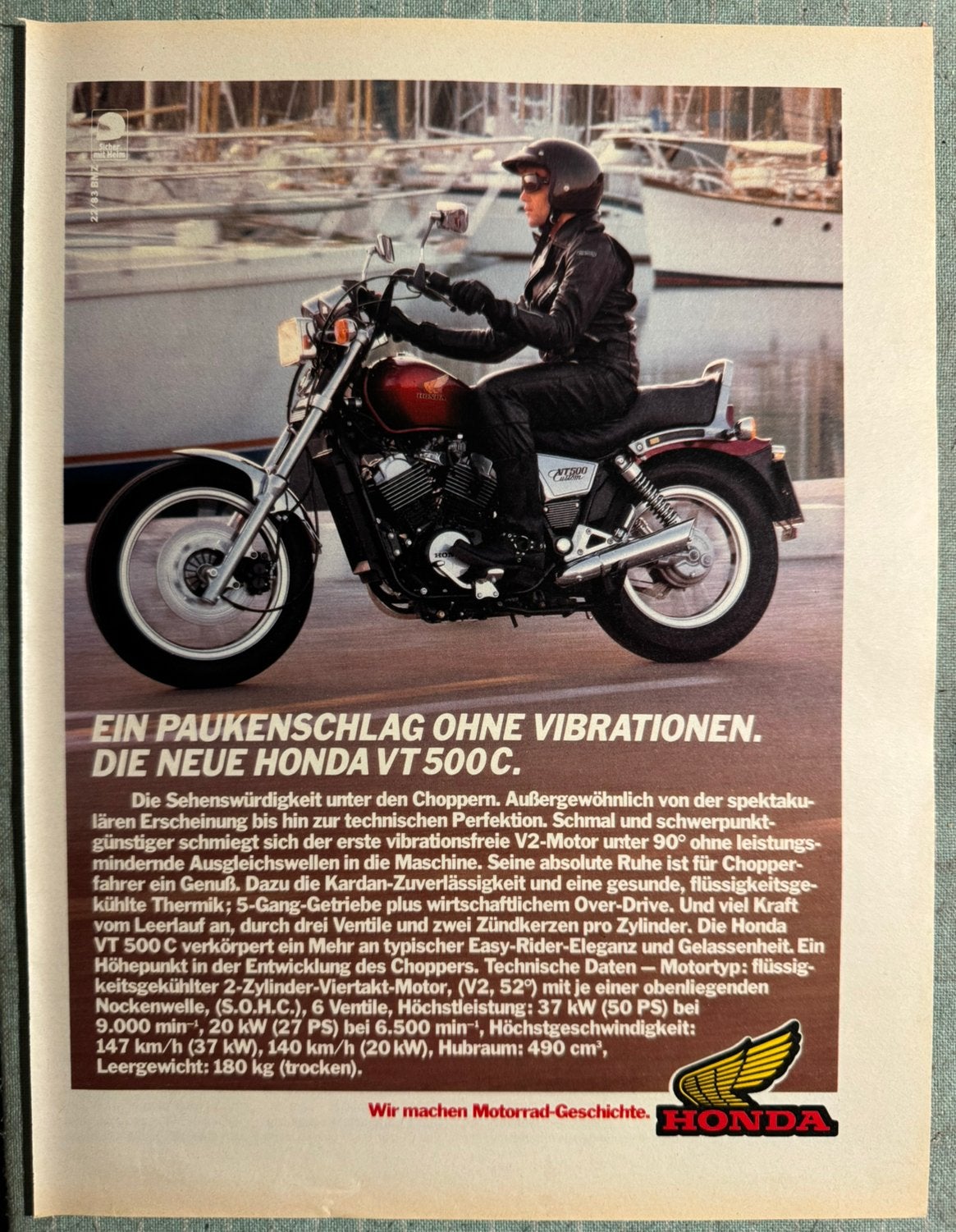 Advertentie 1983 Honda VT500C, Verzenden, Zo goed als nieuw, Motoren