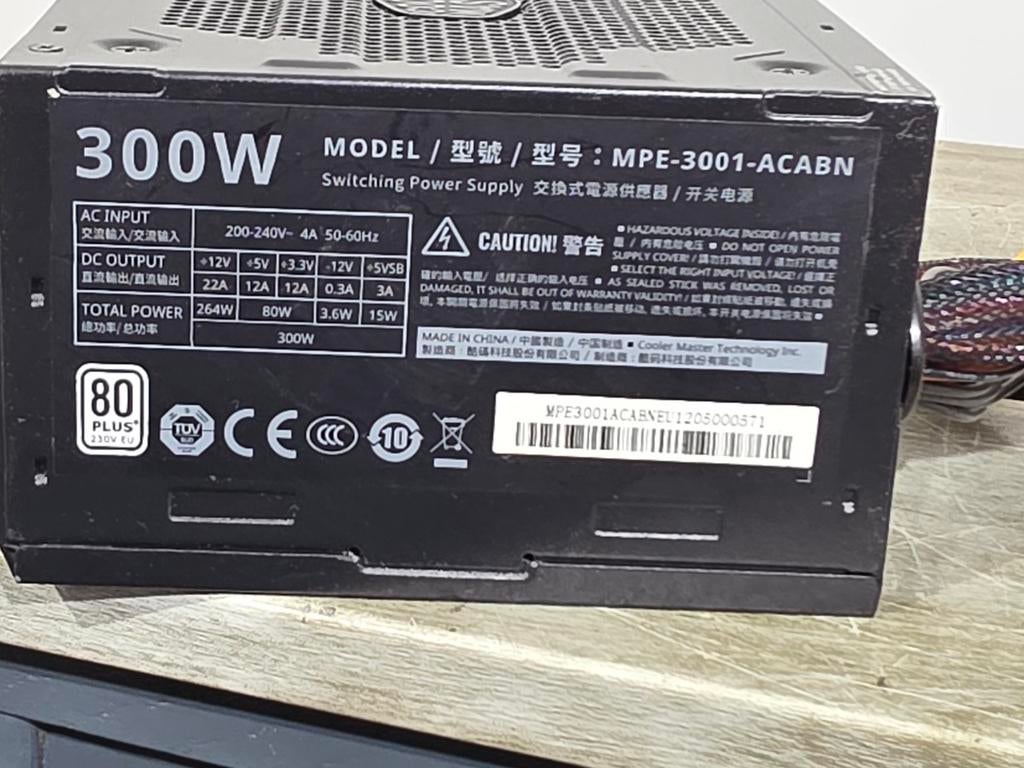 Cooler master 300w max voeding psu power supply mpe-3001-aca, Ophalen of Verzenden, Gebruikt