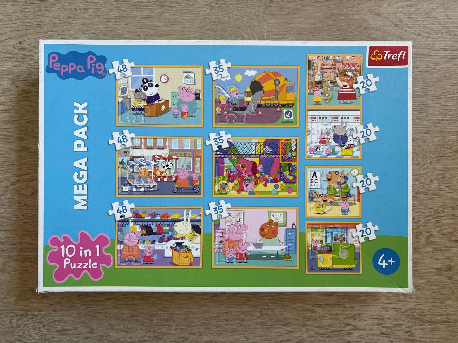 Peppa Pig Mega Pack 10-in-1 Puzzel - Trefl 4+, Ophalen, Meer dan 50 stukjes, Nieuw, 4 tot 6 jaar