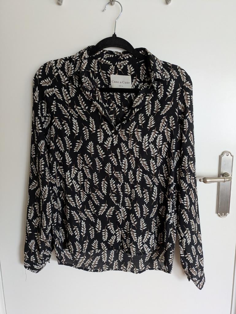 Blouse Cane & Cane maat XS, Zwart, Ophalen of Verzenden, Maat 34 (XS) of kleiner, Gedragen