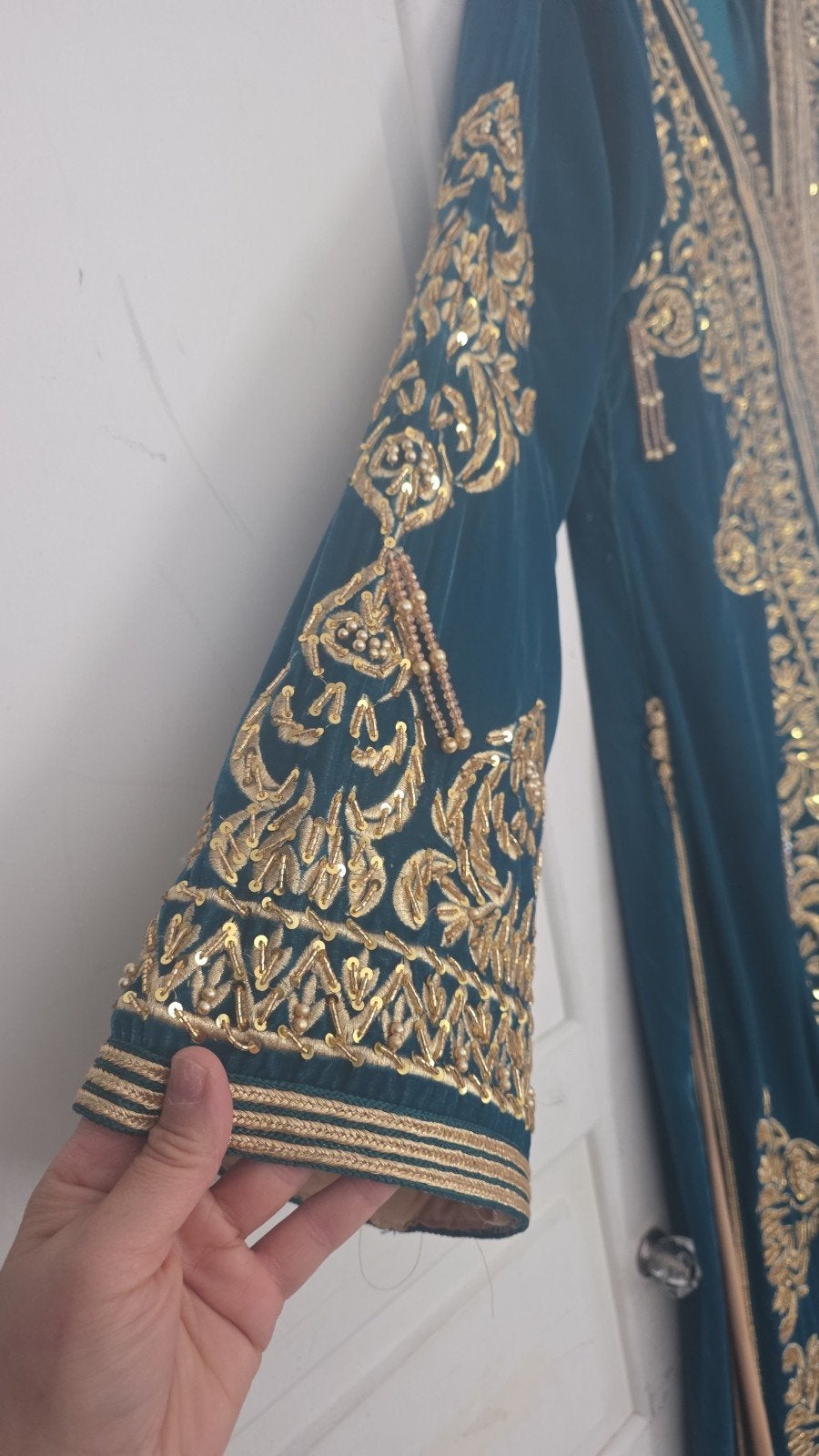 Prachtige marokkaanse jurk te koop, Overige typen, Blauw, Maat 46/48 (XL) of groter, Nieuw