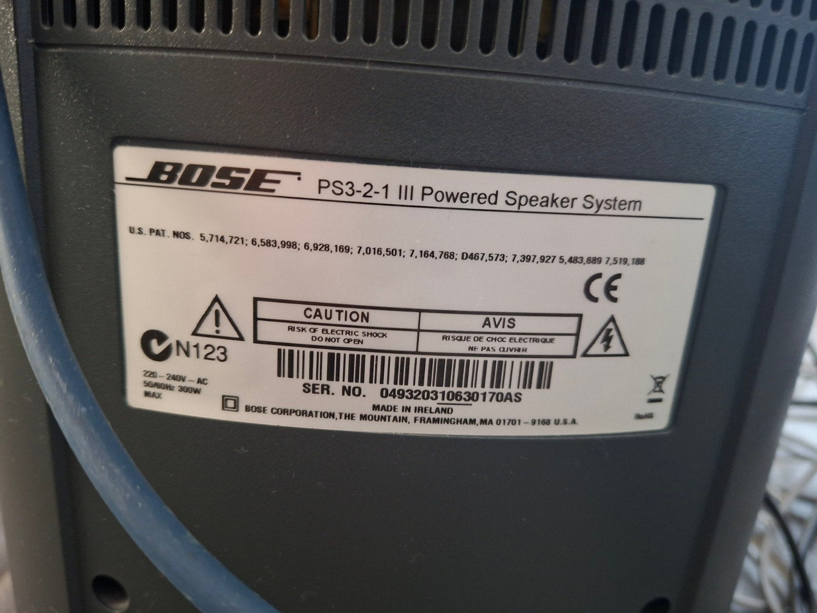 bose, Ophalen, Minder dan 500 watt
