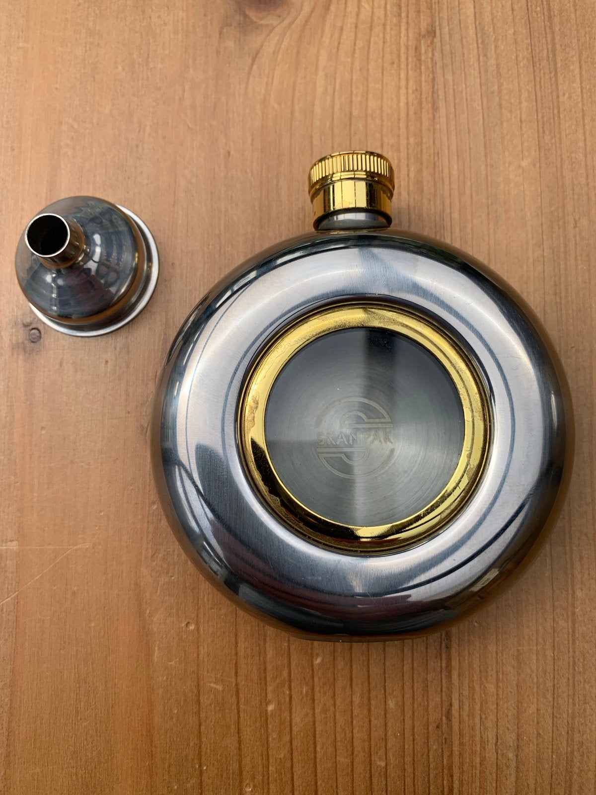 Zakflacon voor drank met vul trechtertje, Antiek en Kunst, Ophalen of Verzenden