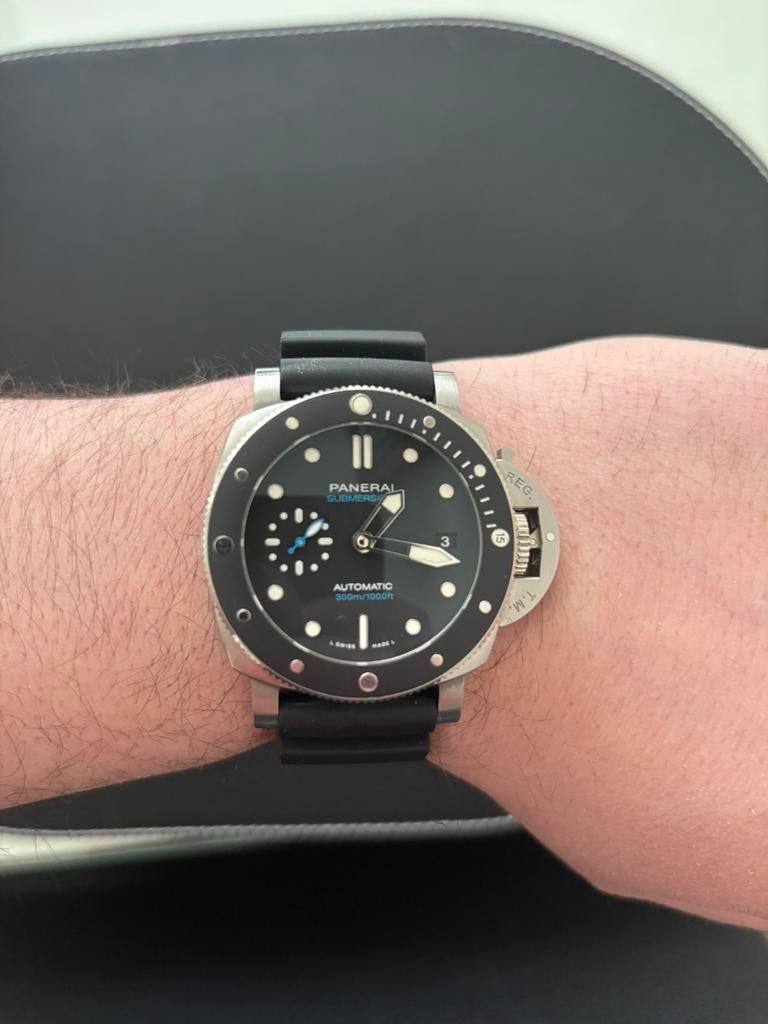 Panerai Black On Black Dial, Sieraden, Tassen en Uiterlijk, Horloges | Heren, Ophalen, Zo goed als nieuw, Overige materialen, Overige merken