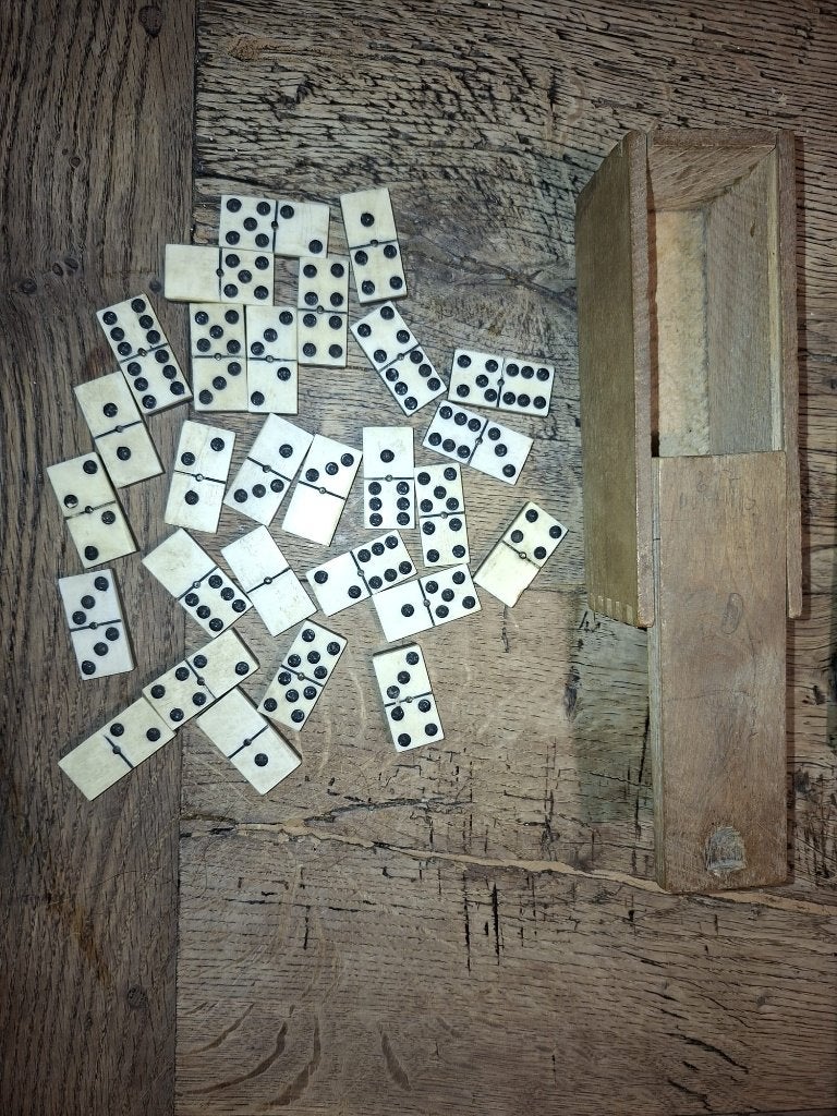 oud dominospel, begin 1900, Ophalen of Verzenden