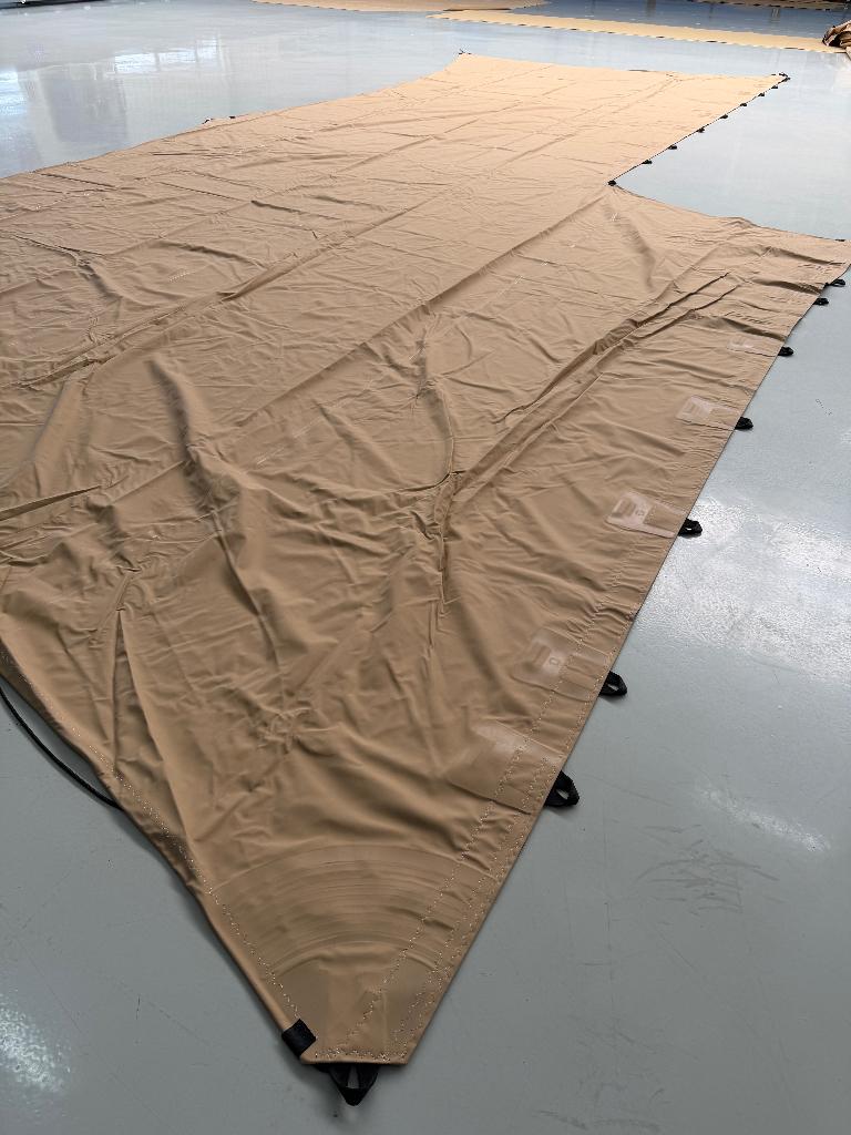 OUTLET DEAL! Stretchtent HQ8 10,7x4,2m Sand – Nieuw, Tuin en Terras, Partytenten, Ophalen, Opvouwbaar, Overige typen, Nieuw