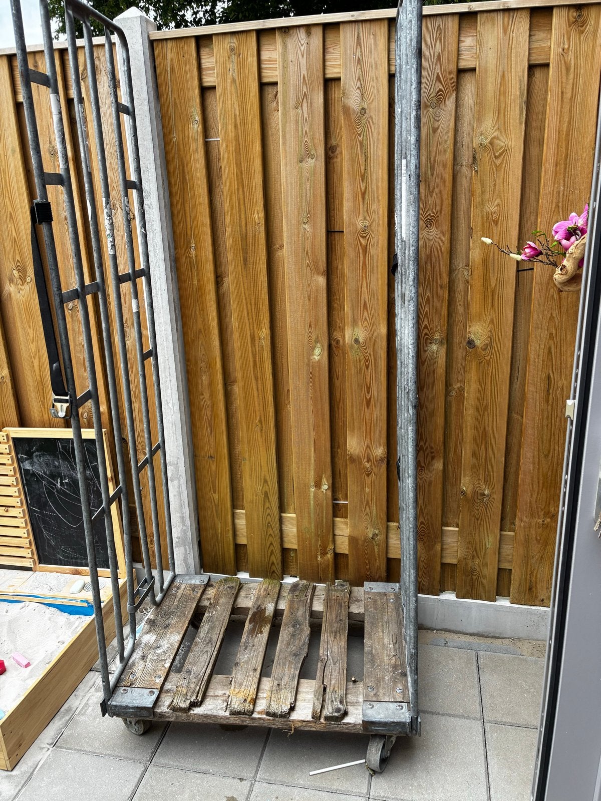Robuuste transportkar met houten bodem, 100 liter of meer, Ophalen, Gebruikt, Transportkar