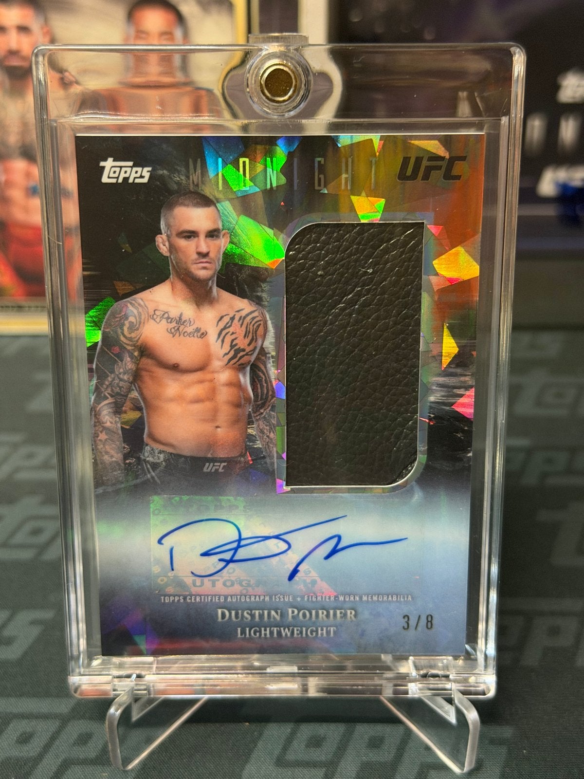 Dustin Poirier fight glove relic 3/8, Ophalen of Verzenden, Zo goed als nieuw, Overige sporten, Spelerskaart