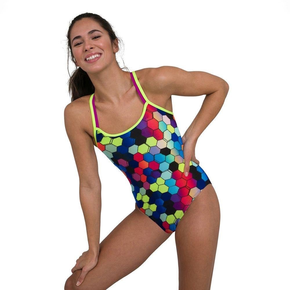 Nieuw Speedo W Allover Digital Badpak met dubbele crossback, All Sport NV, Nieuw, Badpak, Hoge Mauw 175, 2370 Arendonk, Belgium