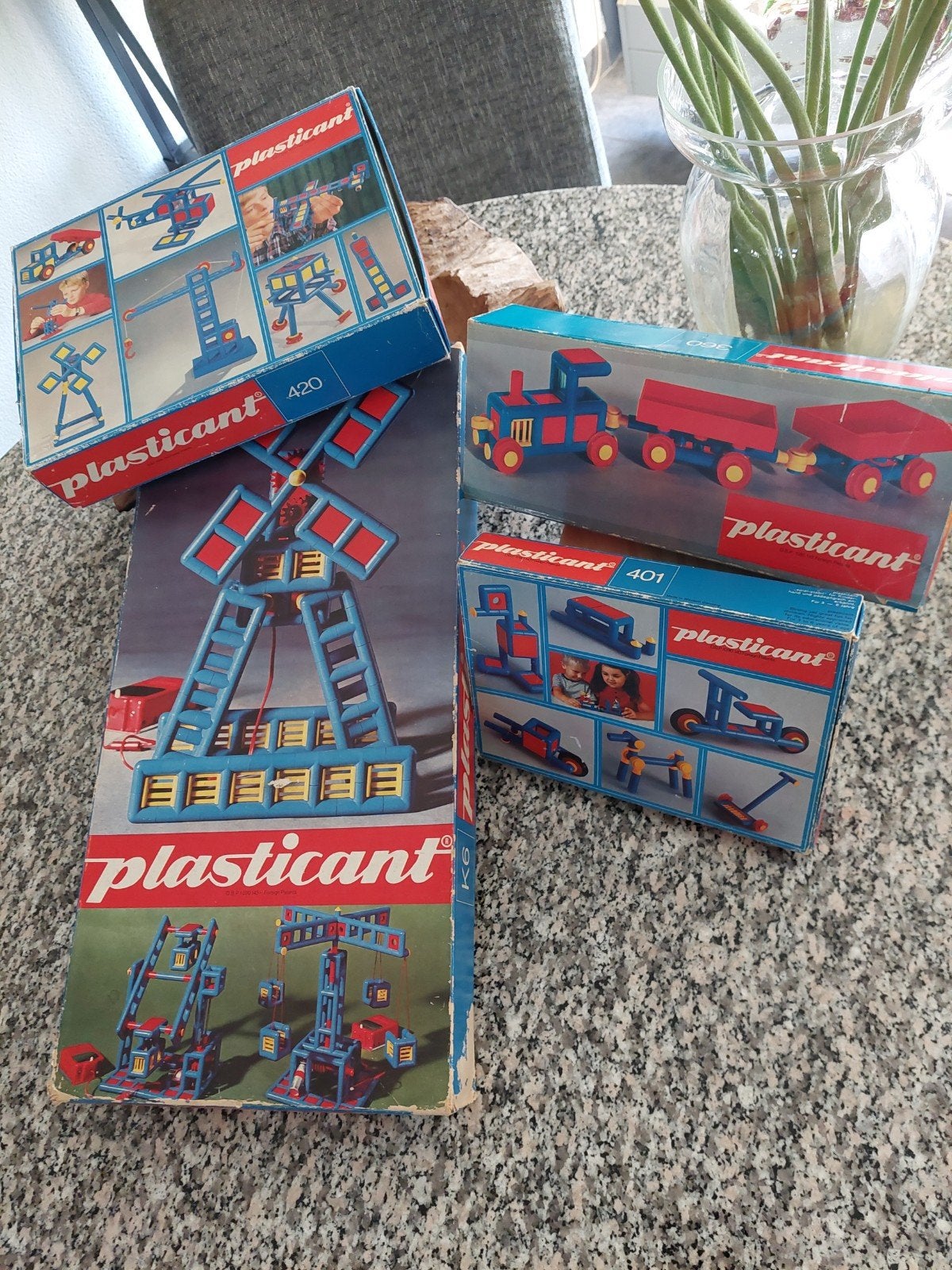 PLASTICANT : JAREN "70 VINTAGE SPEELGOED  4 MOOIE SETS ., Ophalen of Verzenden, Gebruikt