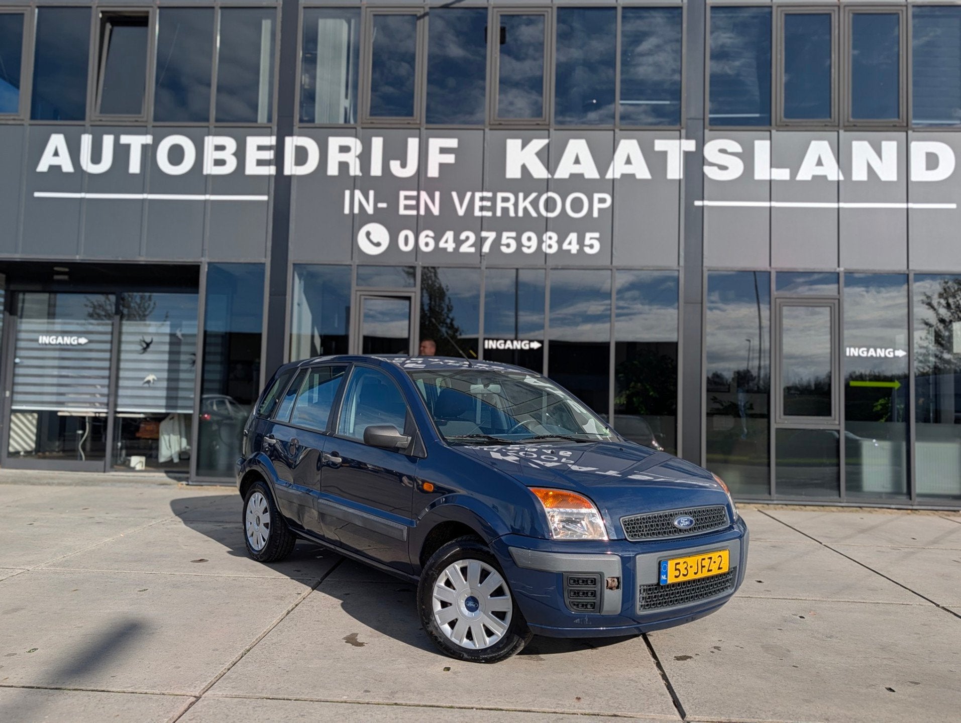 Ford Fusion 1.4-16V Cool & Sound - Airco, Auto's, Voorwielaandrijving, Gebruikt, Blauw, 49 €/maand