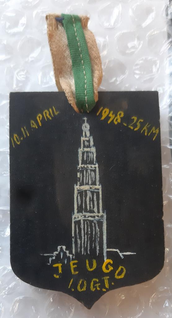 Houten Medaille 1948 - Jeugd Logt 25 KM, Ophalen of Verzenden