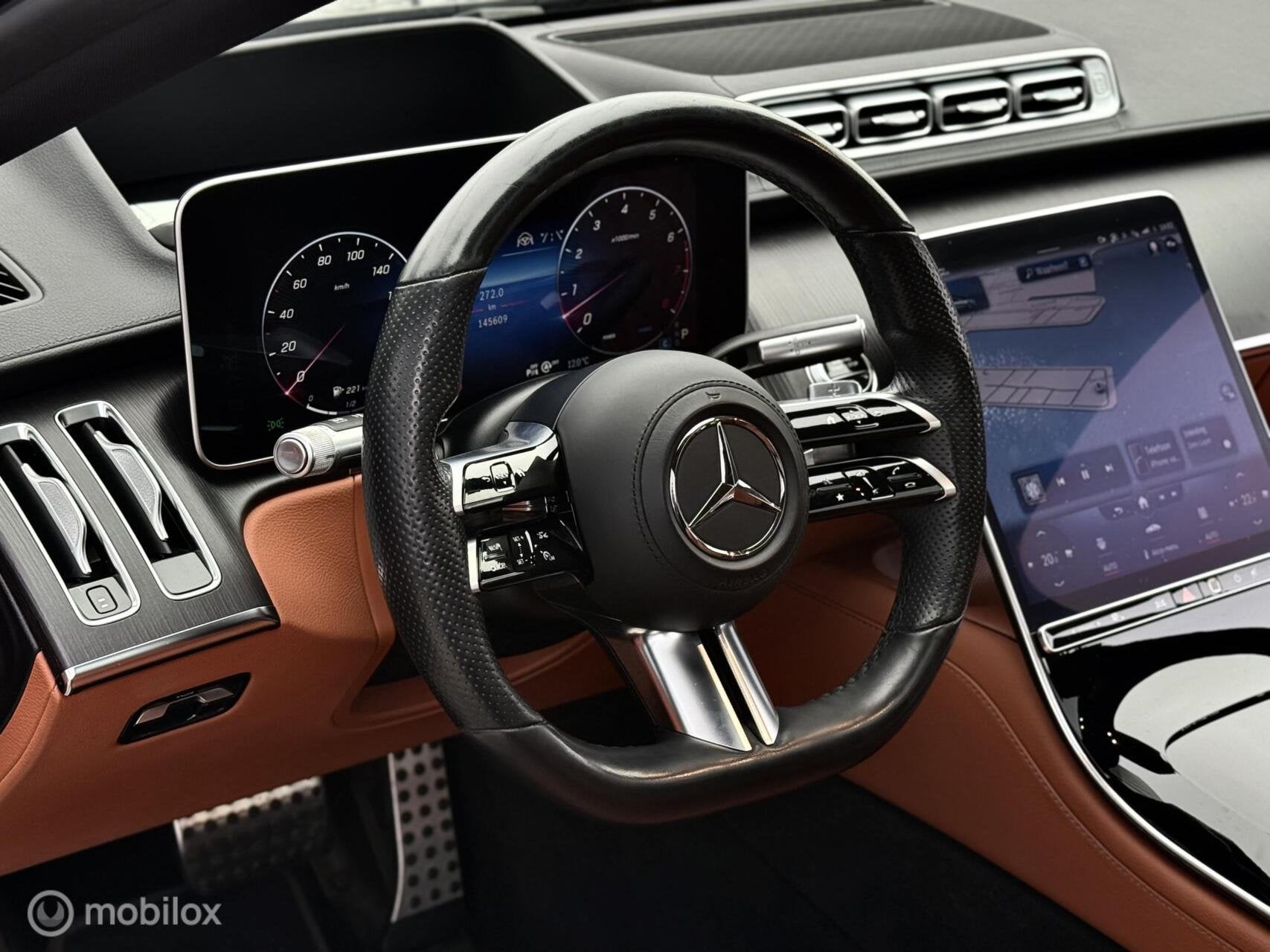Mercedes S-klasse 500 Lang 4MATIC AMG Line|Pano|Massage|HUD, Auto's, Automaat, Gebruikt, Euro 6, Adaptive Cruise Control