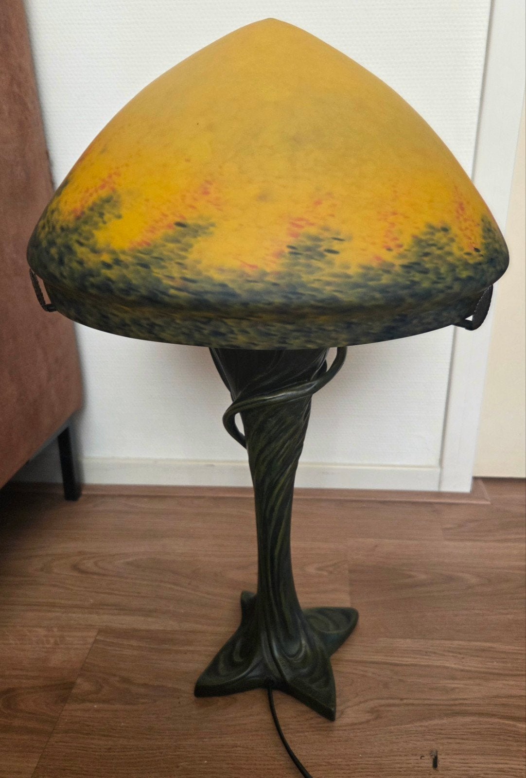 Art Nouveau / Jugendstil Tafellamp (naar A. Moreau), Ophalen
