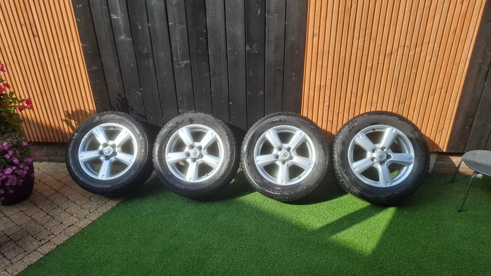 4 Velgen Toyota Rav4 origineel 17" met winterbanden, Ophalen, Gebruikt, Velg(en), 17 inch