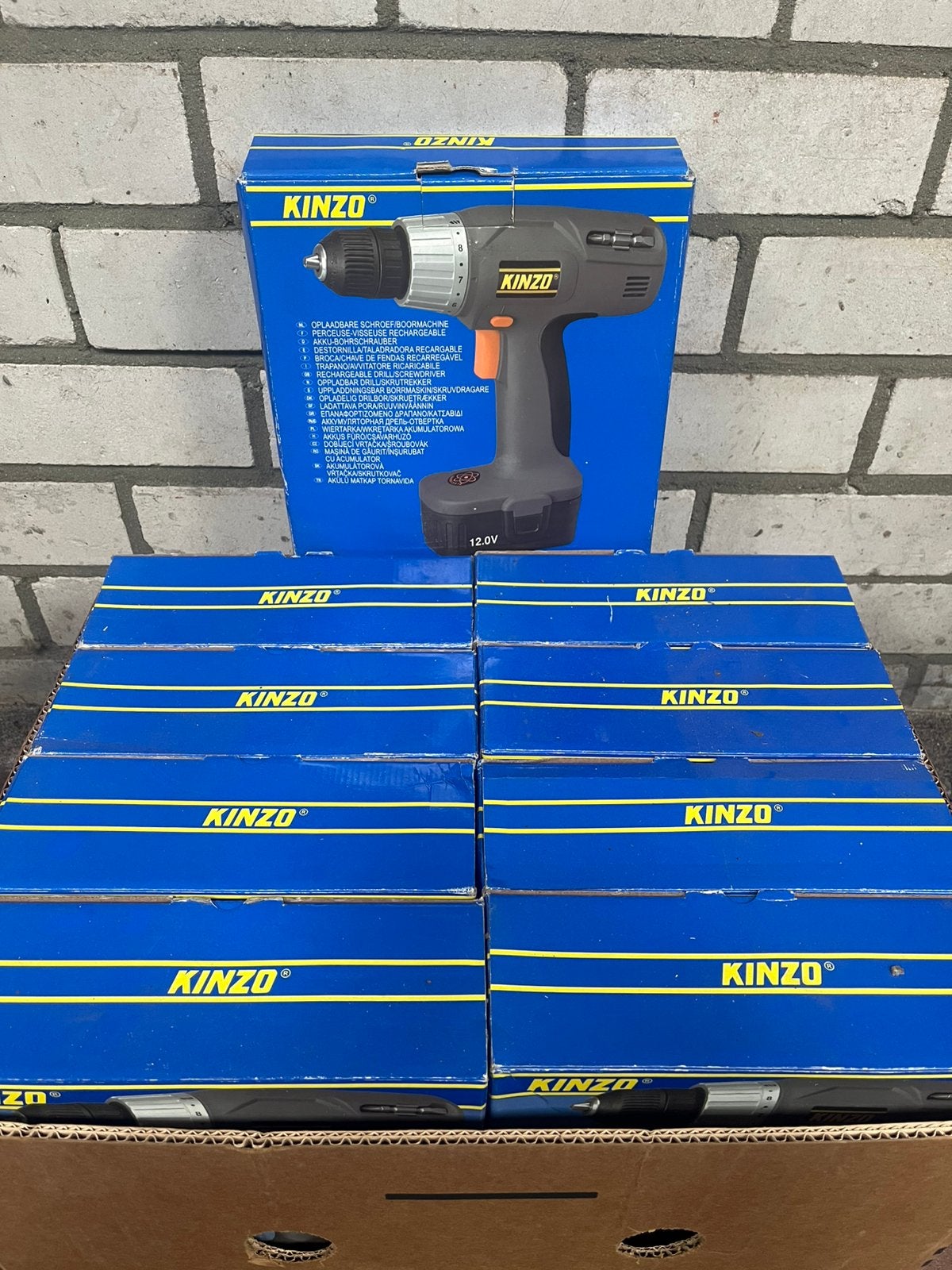 Kinzo 12V accuboormachines - 9 stuks, Ophalen, Nieuw, Boor- en Schroefmachine