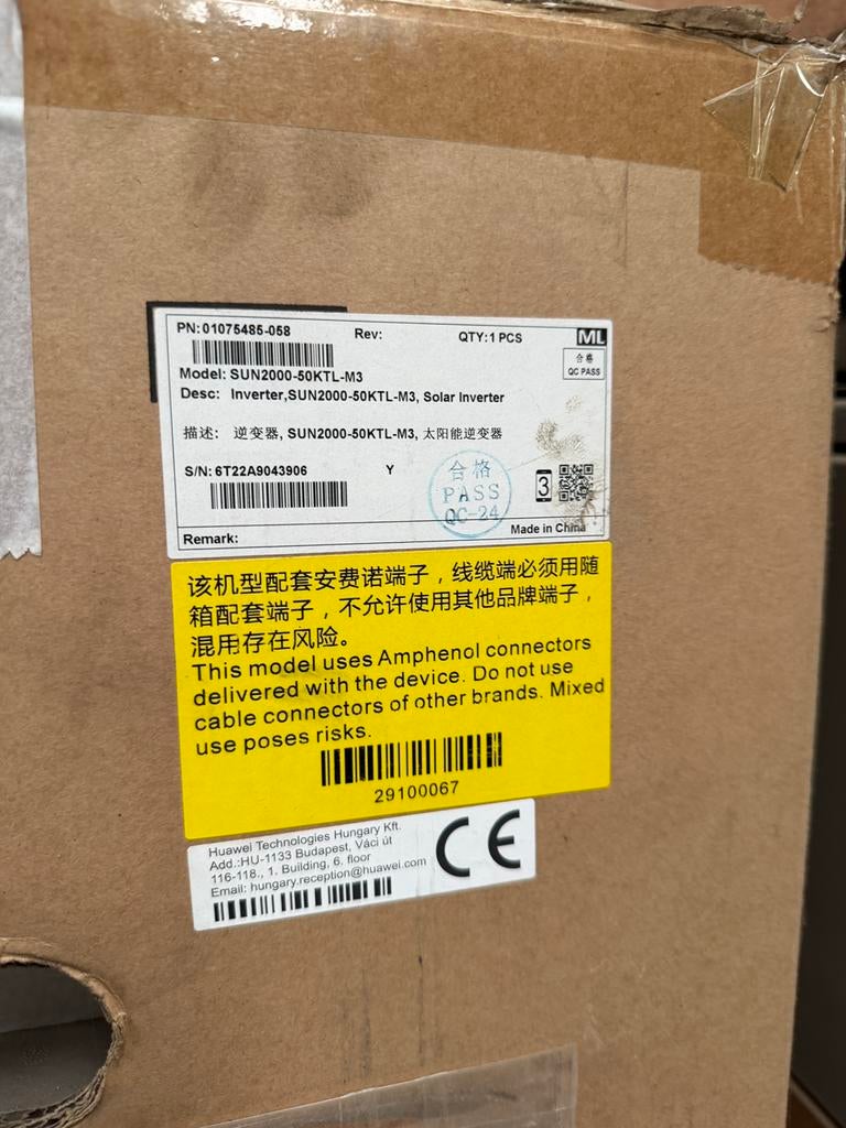 Omvormer/Inverter Huawei SUN2000-50KTL-M3, Ophalen of Verzenden, Nieuw, Overige typen