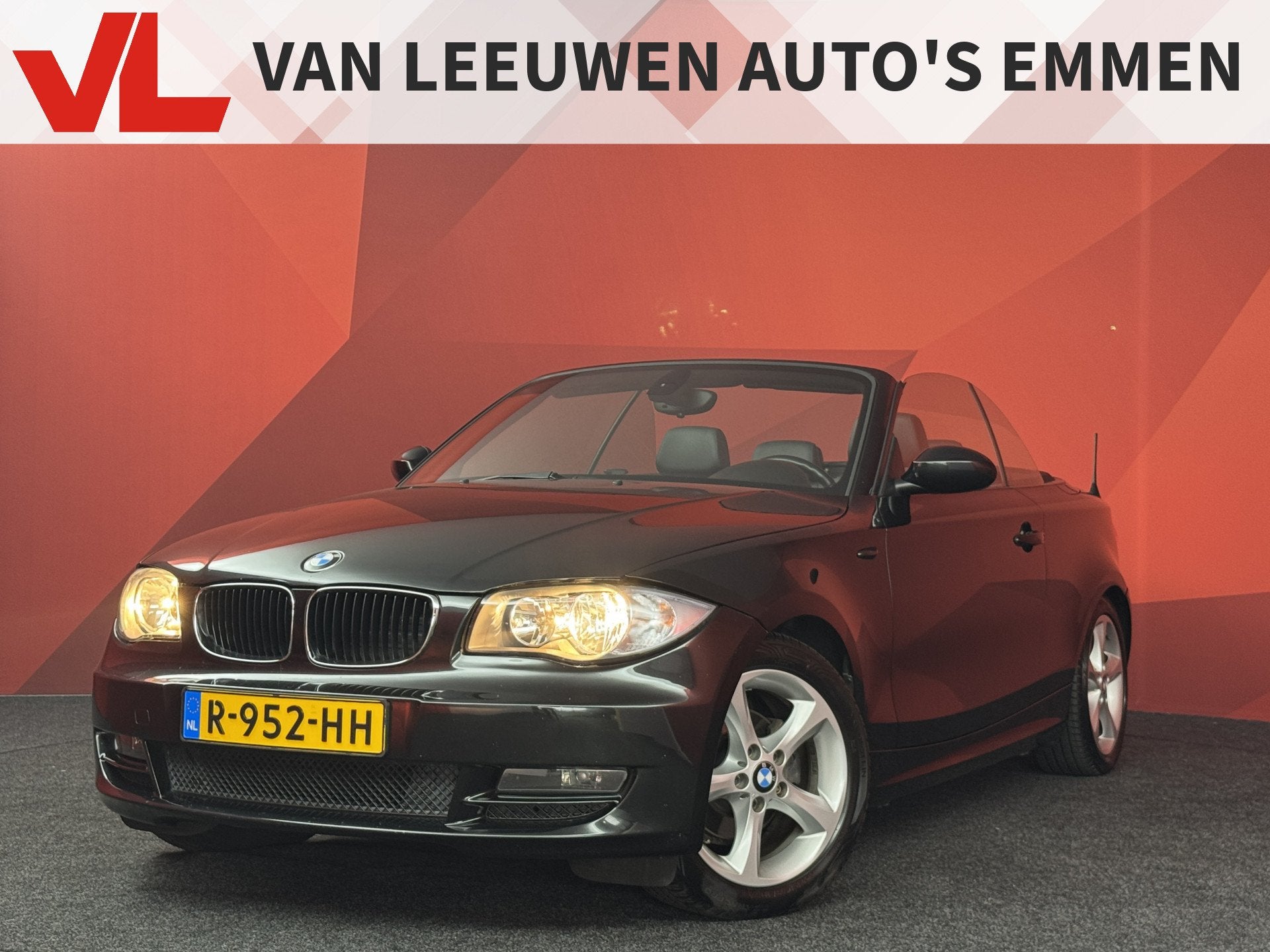 BMW 1 Serie Cabrio 118i | Stoelverwarming | Leder | Cruise |, 1-Serie, Euro 5, 4 stoelen, Zwart
