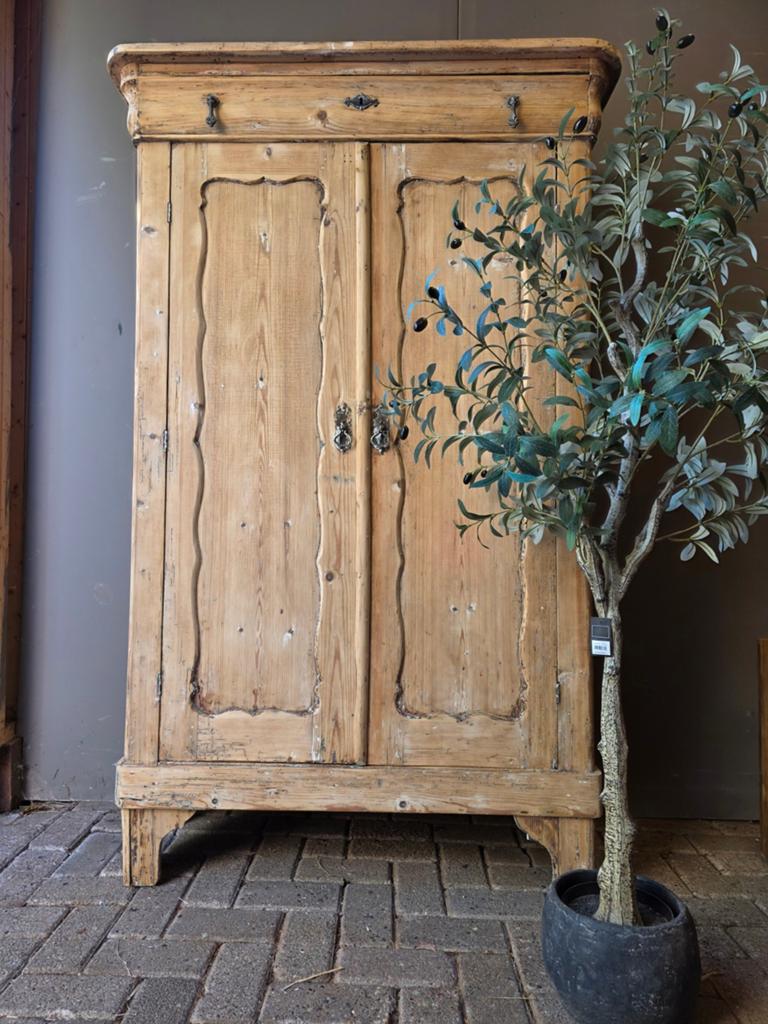 Grenen biedermeier meidenkast doorleefde oude look brocante, Ophalen of Verzenden