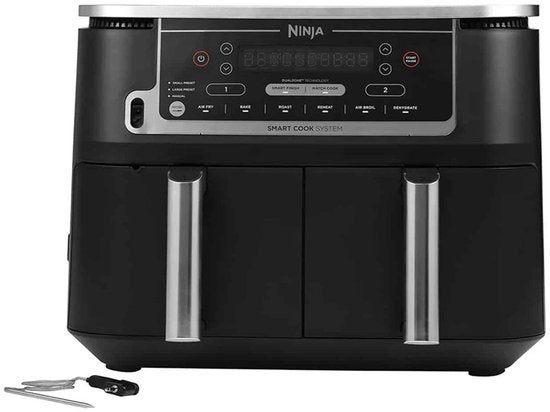 Ninja Dual Zone Airfryer AF451 + 5 Jaar Zekerheidspakket!, Ophalen of Verzenden, Gebruikt, Airfryer XXL, 1500 gram of meer