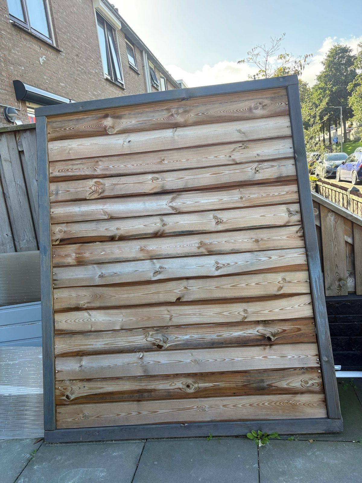 Diverse houten planken en panelen voor bijv overkapping, Gebruikt, Plank, Vuren, Ophalen