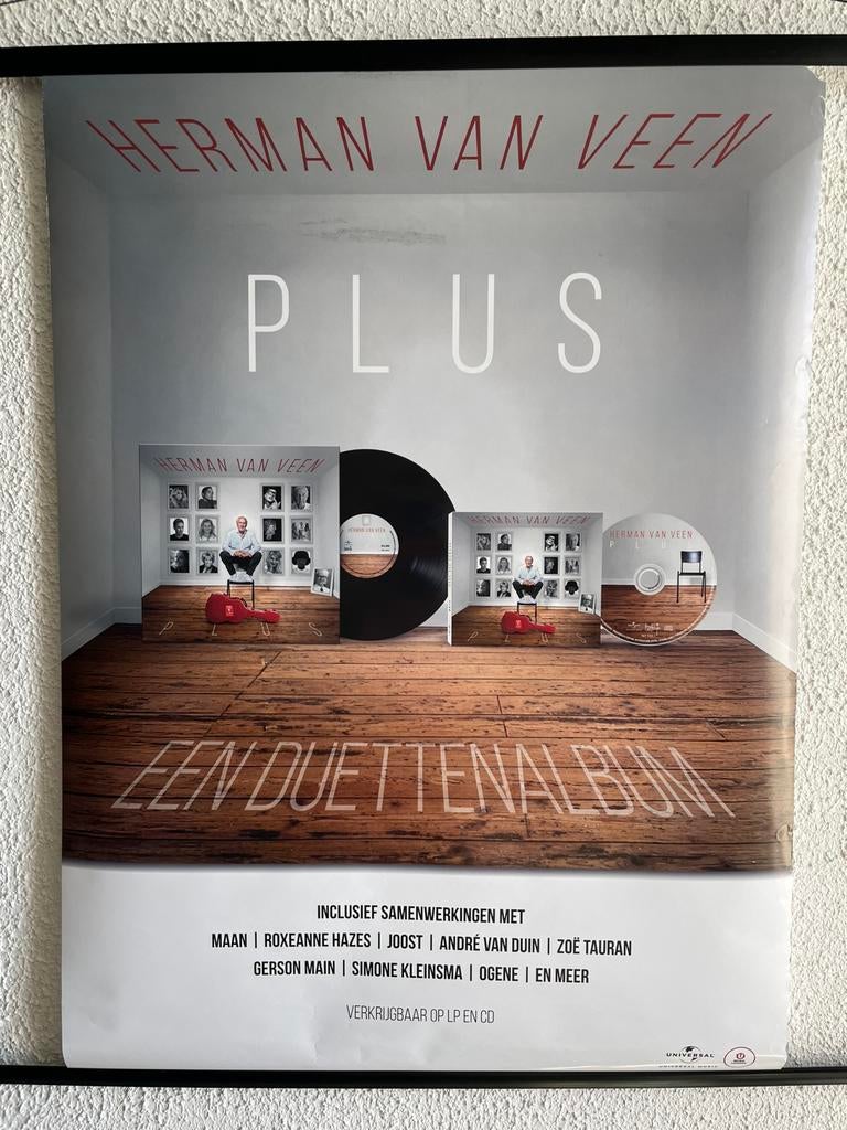 Poster ‘’ Herman van Veen ‘’ 50x70 cm, Verzamelen, Ophalen of Verzenden, Zo goed als nieuw, Poster, Artwork of Schilderij