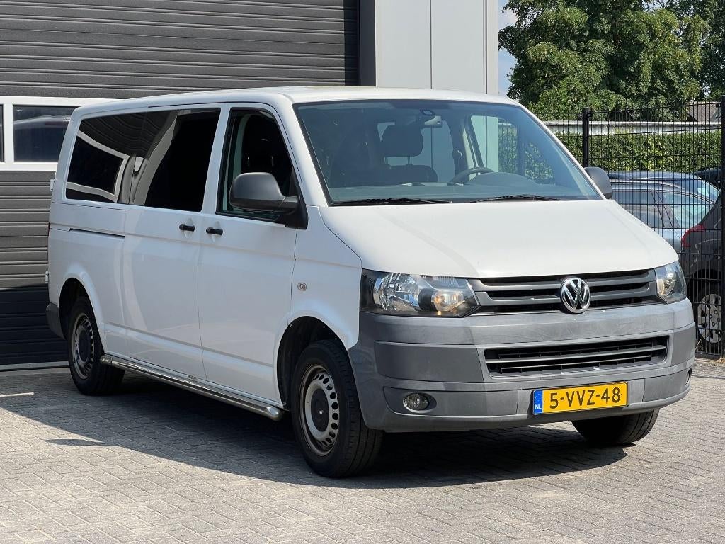 VW Transporter NAP Trekhaak L2H1 lang Airco Dubbele Cabine 6, Auto's, Bestelauto's, Automatische klimaatregeling, 4 cilinders