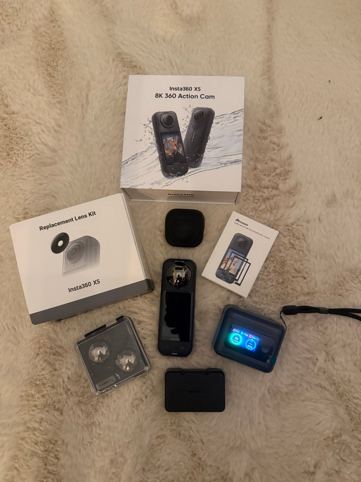 Insta360 X5 met uitgebreide accessoireset, Ophalen, Zo goed als nieuw, Overige merken