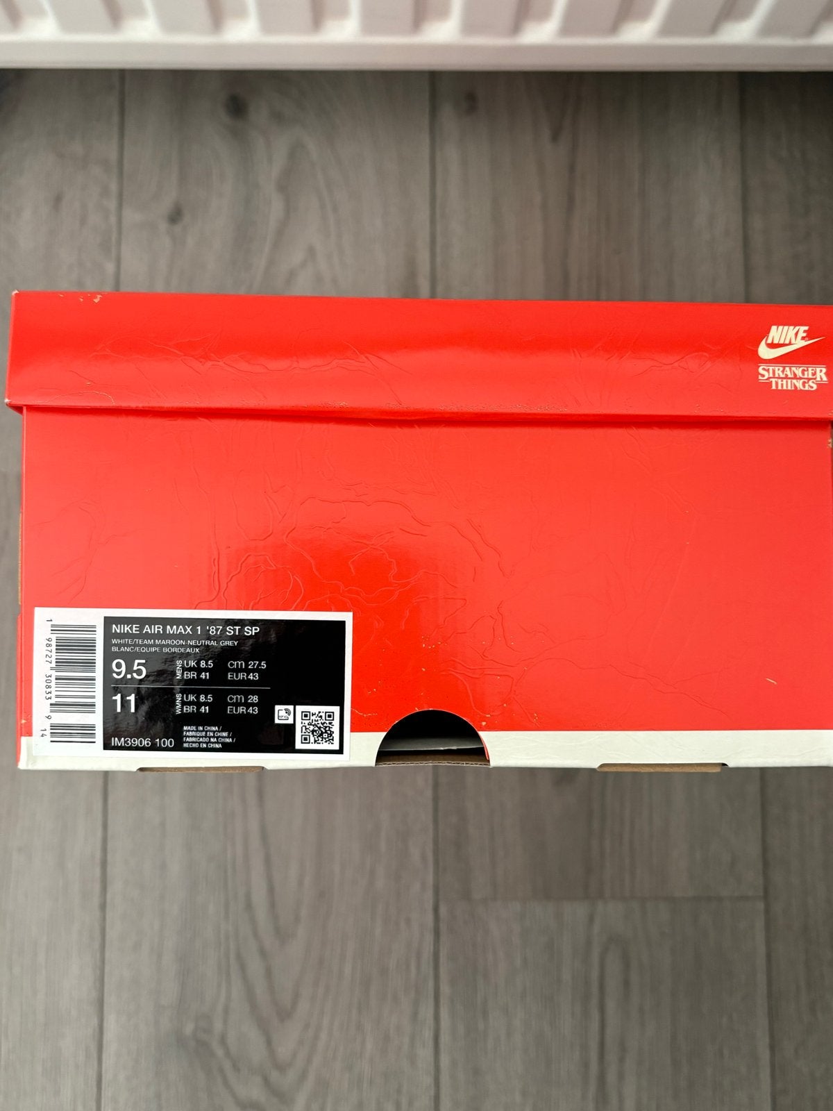 Nike Air Max 1 '87 SP x Stranger Things - 43, Ophalen of Verzenden, Nieuw, Overige kleuren, Sneakers of Gympen