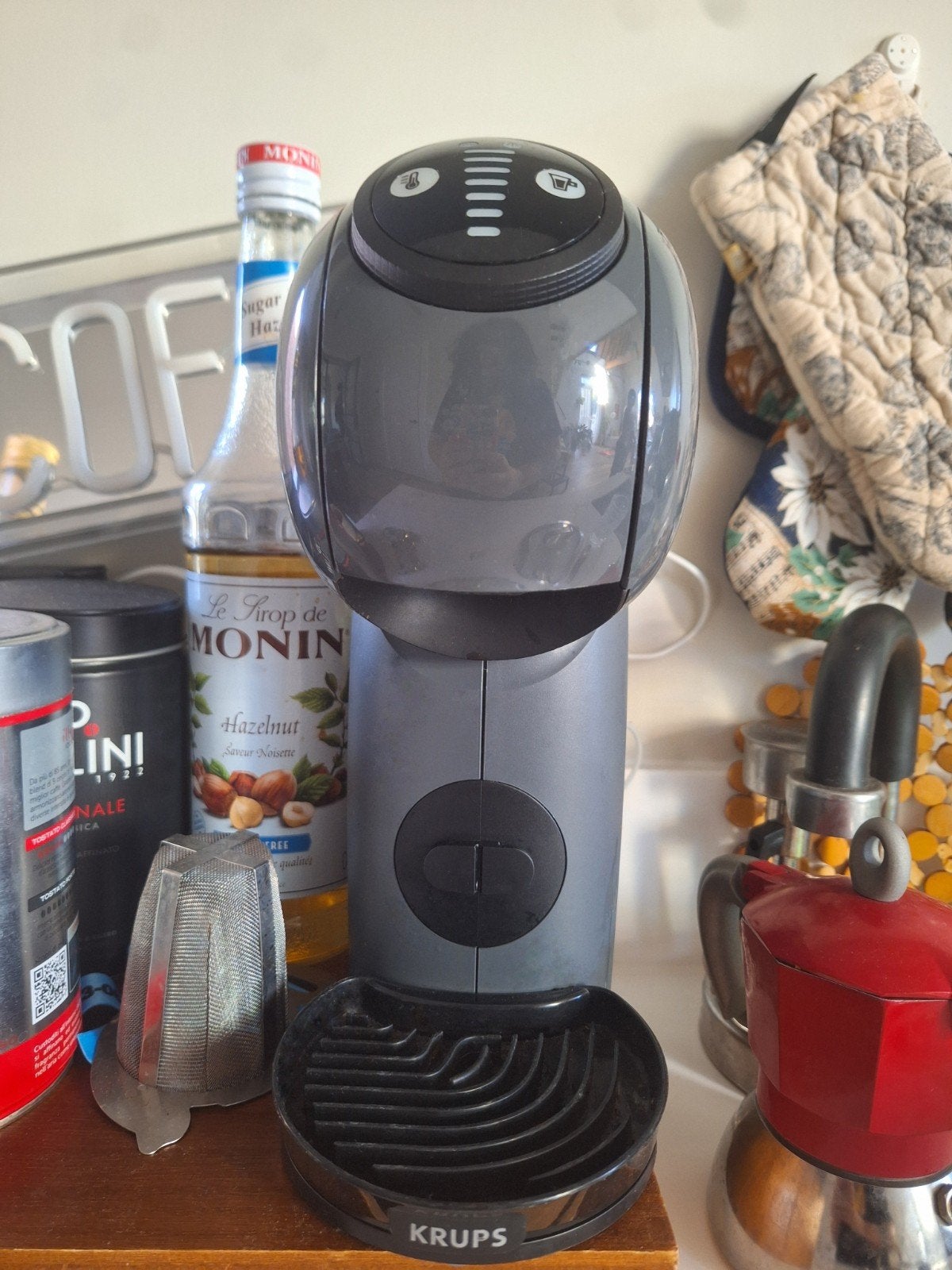 Krups capsule koffiemachine Genio S, Ophalen of Verzenden, Zo goed als nieuw, Koffiemachine