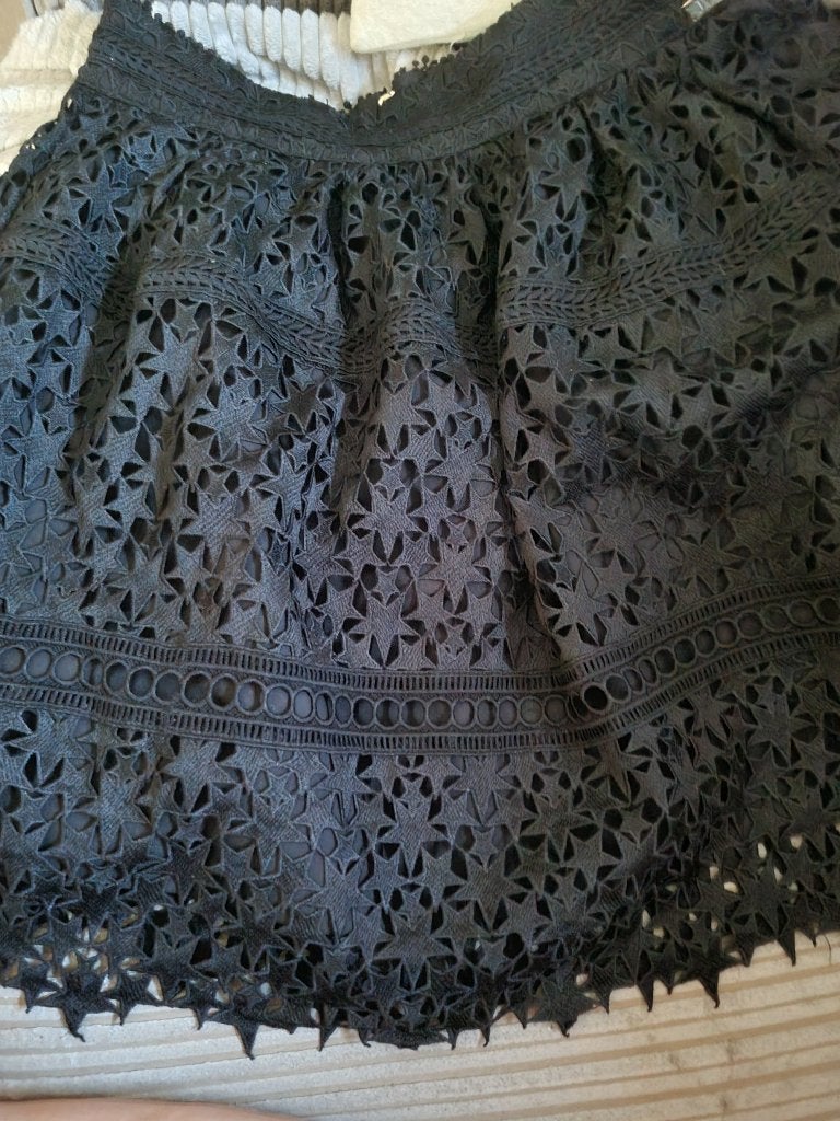 Zwart kanten rokje met sterrenpatroon Josh V xl, Zwart, Maat 46/48 (XL) of groter, Ophalen of Verzenden, Zo goed als nieuw