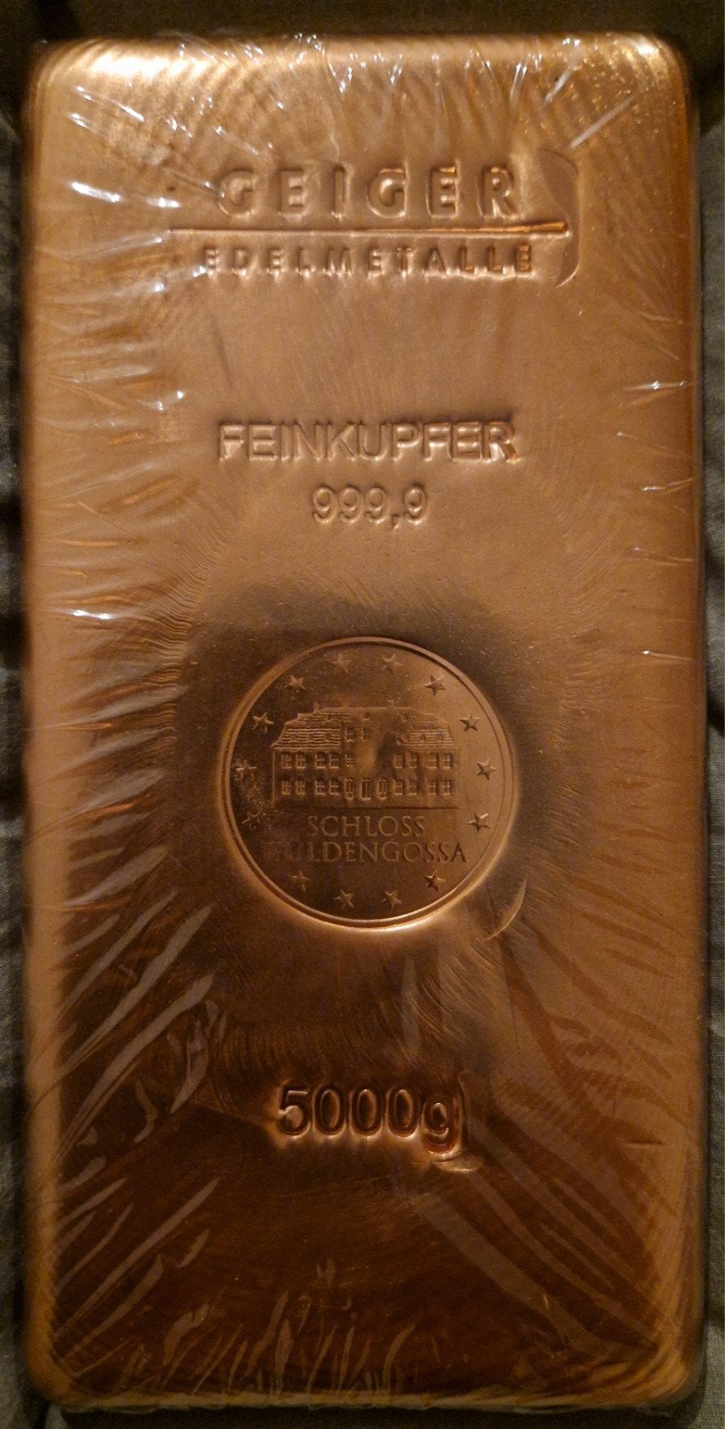 Koperbaar 5 kilo nieuw in folie, Ophalen of Verzenden, Koper