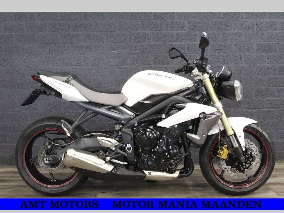 TRIUMPH STREET TRIPLE ABS (bj 2013) 42,266 km Crystal White, Motoren, Motorrijbewijs A, Bedrijf, Onbekend, Onbekend