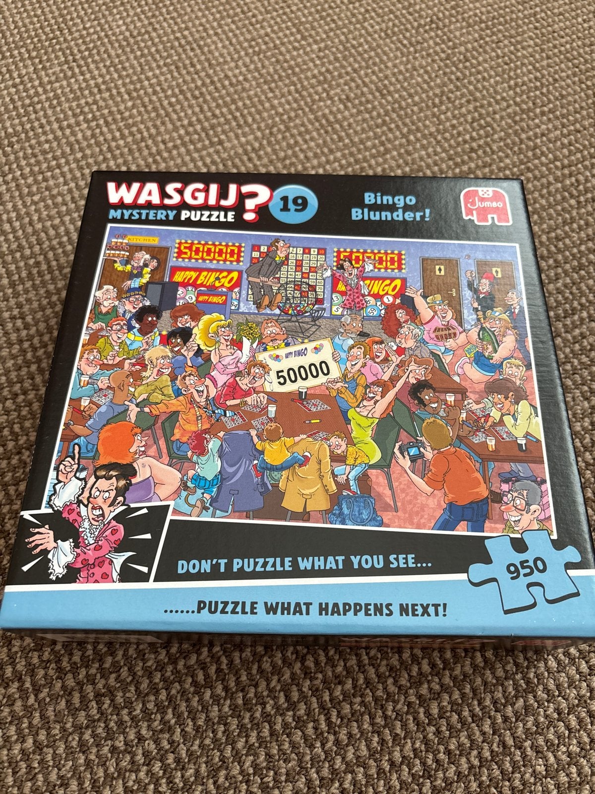 Wasgij? Mystery Puzzel 19: Bingo Blunder! (950 stukjes), Ophalen of Verzenden, 500 t/m 1500 stukjes, Gebruikt, Legpuzzel