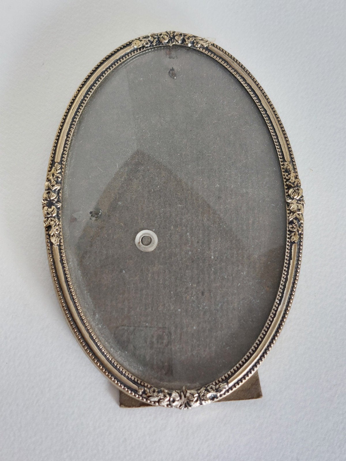 jyden ovaal met bol glas zilverkleurig fotolijst, Gebruikt, Metaal, Ophalen of Verzenden, Wissellijst