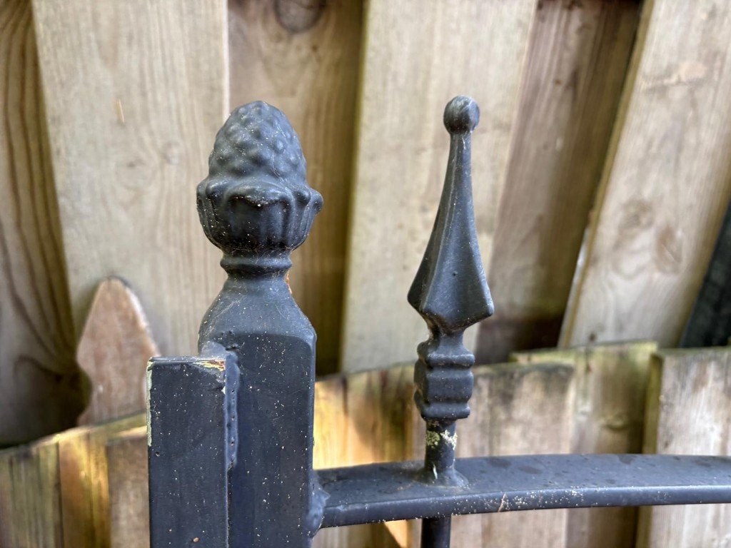 Smeedijzeren Dubbele Tuinpoort, Tuin en Terras, Tuinhekken en Hekwerk, Ophalen, Zo goed als nieuw, IJzer, Tuinhek