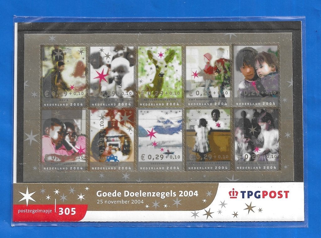 Postzegelmapje 305 - Goede Doelenzegels 2004, Postzegels en Munten, Postzegels | Nederland, Verzenden, Na 1940, Postfris
