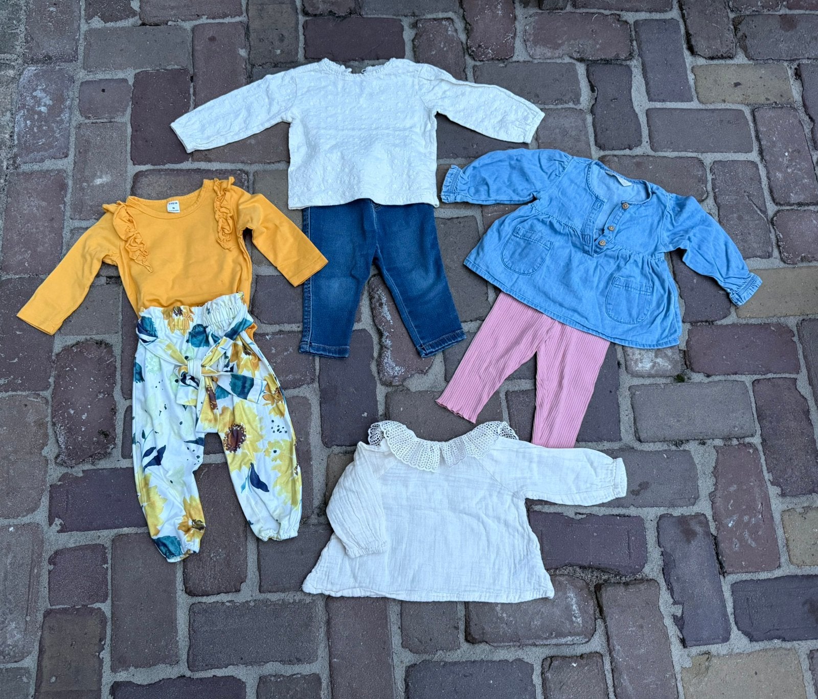 Setjes kleding mt 74, Kinderen en Baby's, Ophalen of Verzenden, Zo goed als nieuw, Meisje, Setje