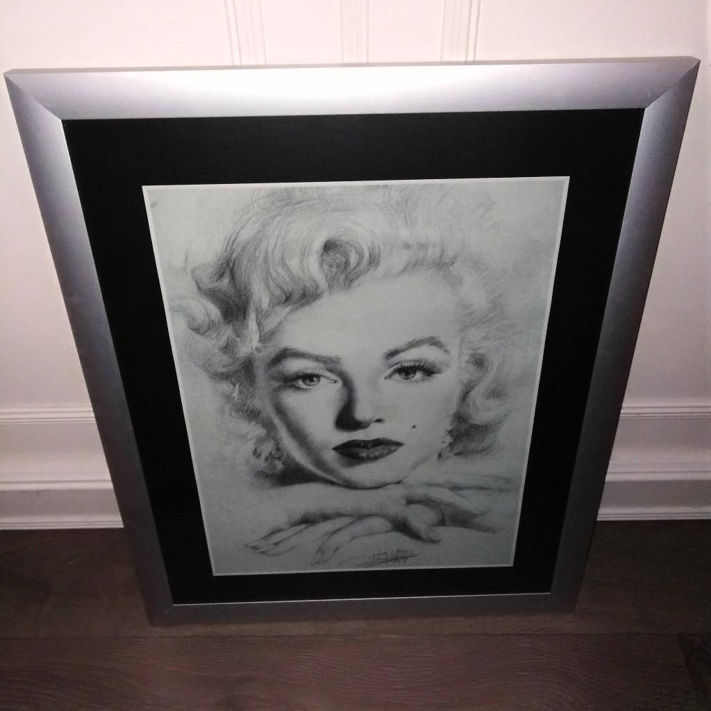 Marilyn Monroe schilderij Ingelijst Artwork by Haiyan, Ophalen, Gebruikt, Poster, Artwork of Schilderij