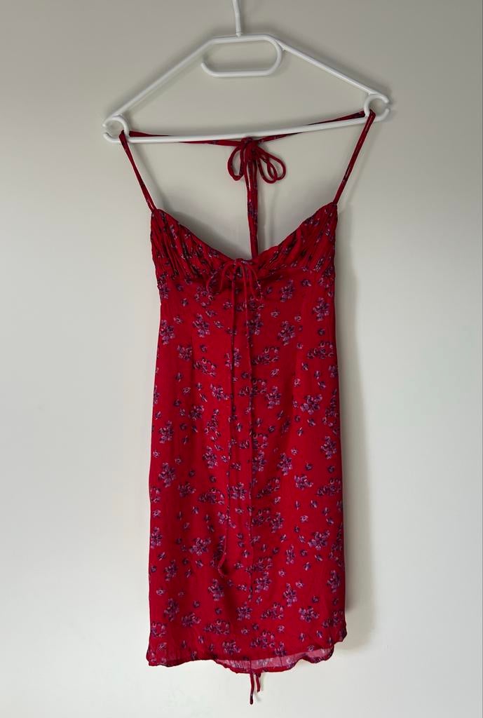 Rat & Boa rode mini-jurk met bloemenprint, maat S, Ophalen, Zo goed als nieuw, Maat 36 (S), Boven de knie